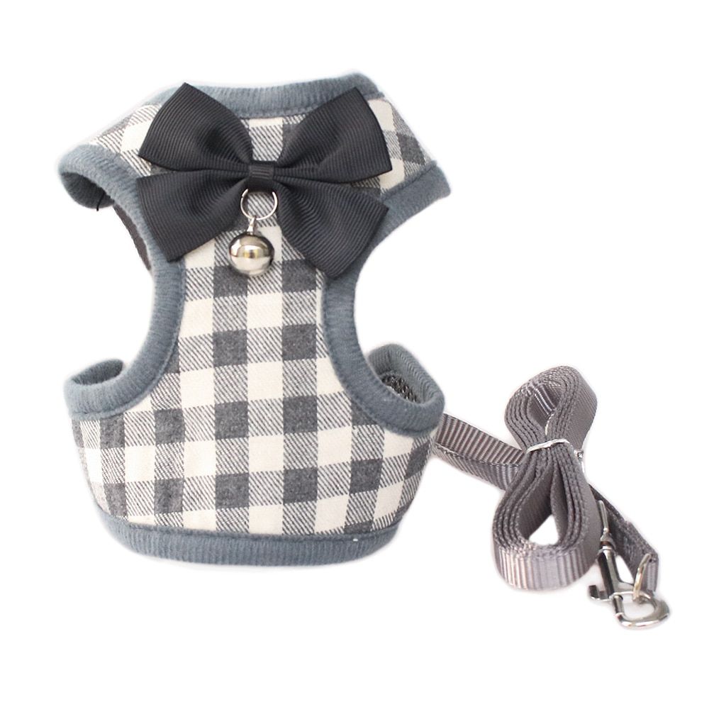 Vest Small   Harness Her Lead Black bell design Breathable Mesh Cloth Harnesses For s 6044040 Pet Puppy Supplies