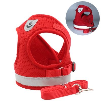 Harness Vest Adjustable Soft Breathable  Harness Nylon Mesh Vest Harness s Puppy Collar  Pet  Chest S