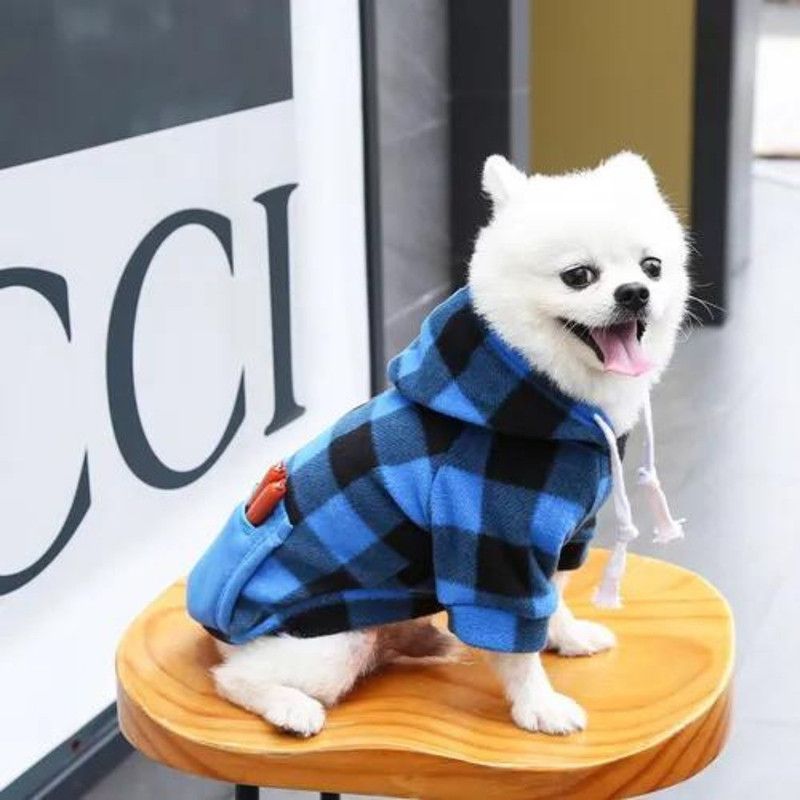 Kaals Hoodie for Dog  (BLUE CHECKER)