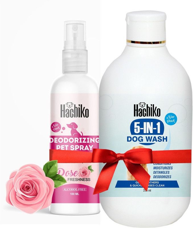 Hachiko Allergy Relief, Anti-microbial, Conditioning, Anti-dandruff, Anti-itching Artificial Fragrance Free Dog Shampoo  (350 ml)