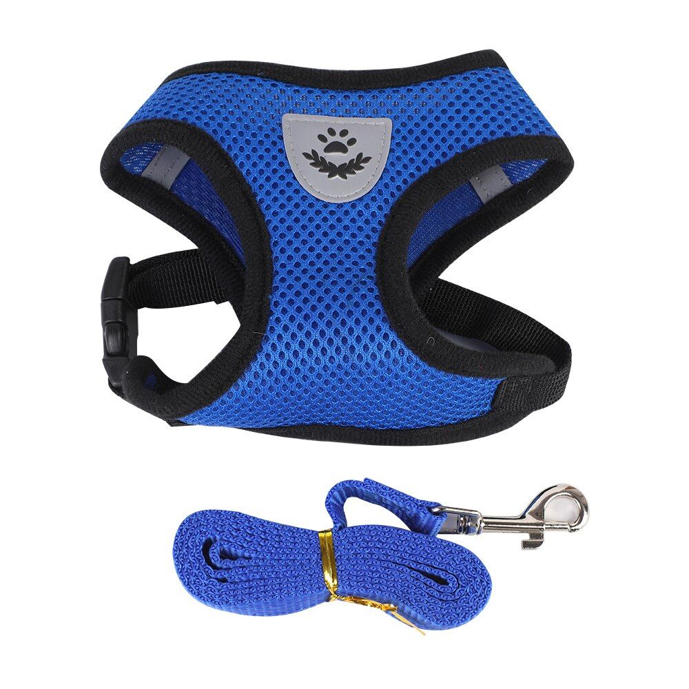 Mesh Small  Harness And Leash Set Puppy  Vest Harness For Pug Bull Arnes Perro   Harness Vest
