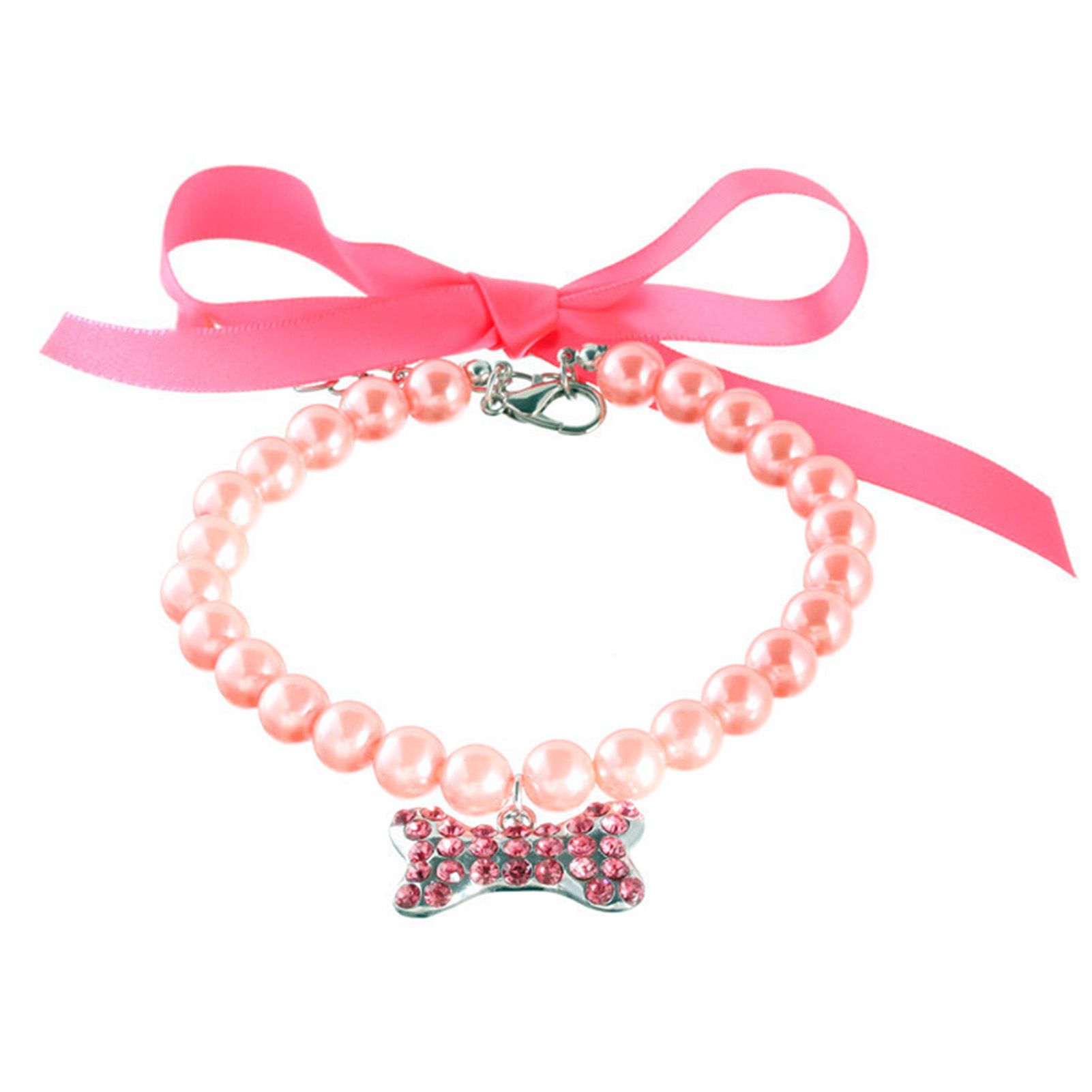 Pet Necklace Collar Multi-purpose Pet Jewelry Necklace with Mini Bone Charms