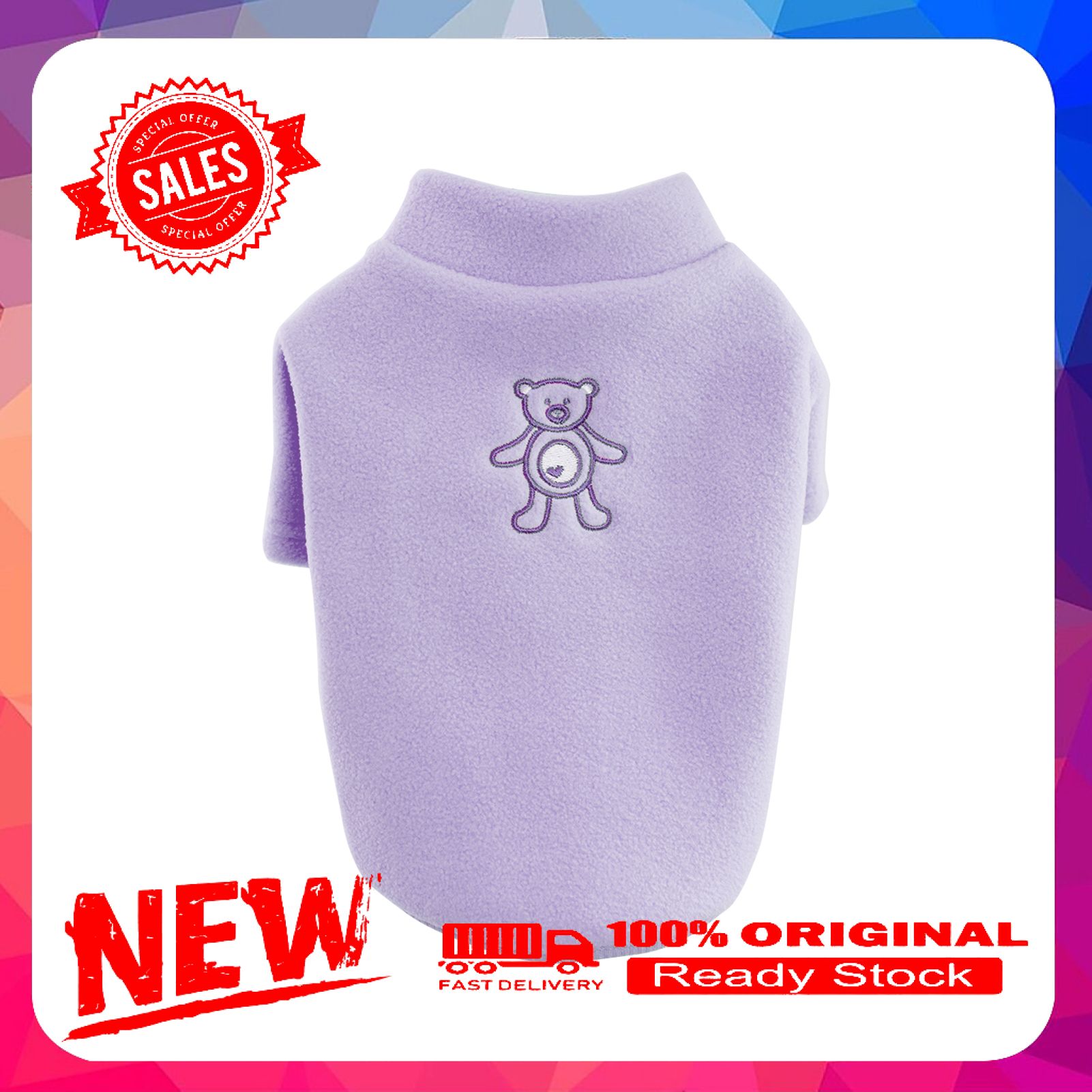 Pet Clothes Cartoon Bear Print Keep Warmth Skin-friendly Pet Dogs Sweatshirt Costume for Winter