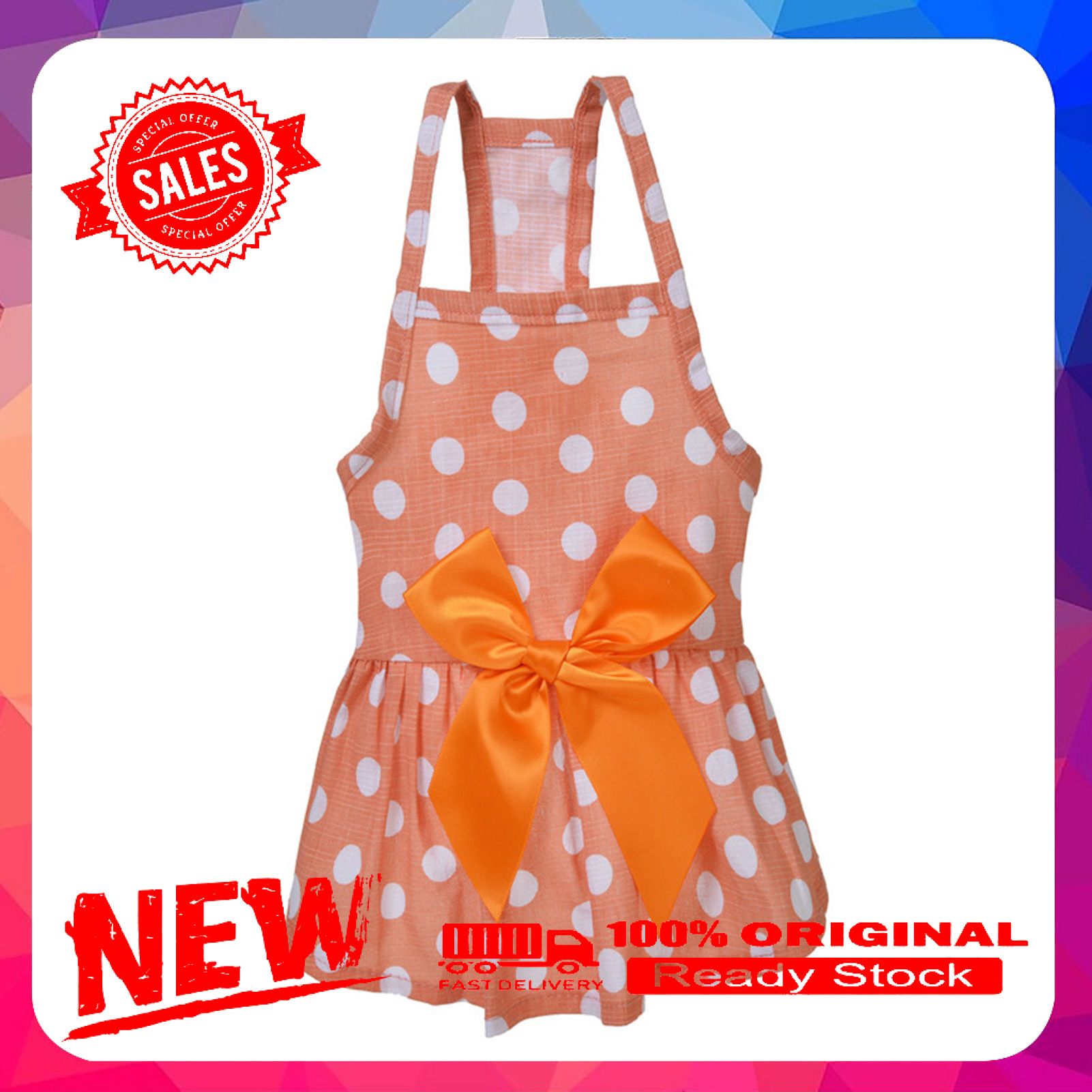 Vist Fox Dog Skirt Bow-knot Design Breathable Sleeveless Pet Two-legged Vest Dress for Summer