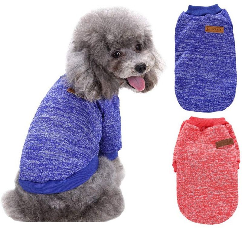 KUTKUT T-shirt for Dog, Cat  (Blue, Red)