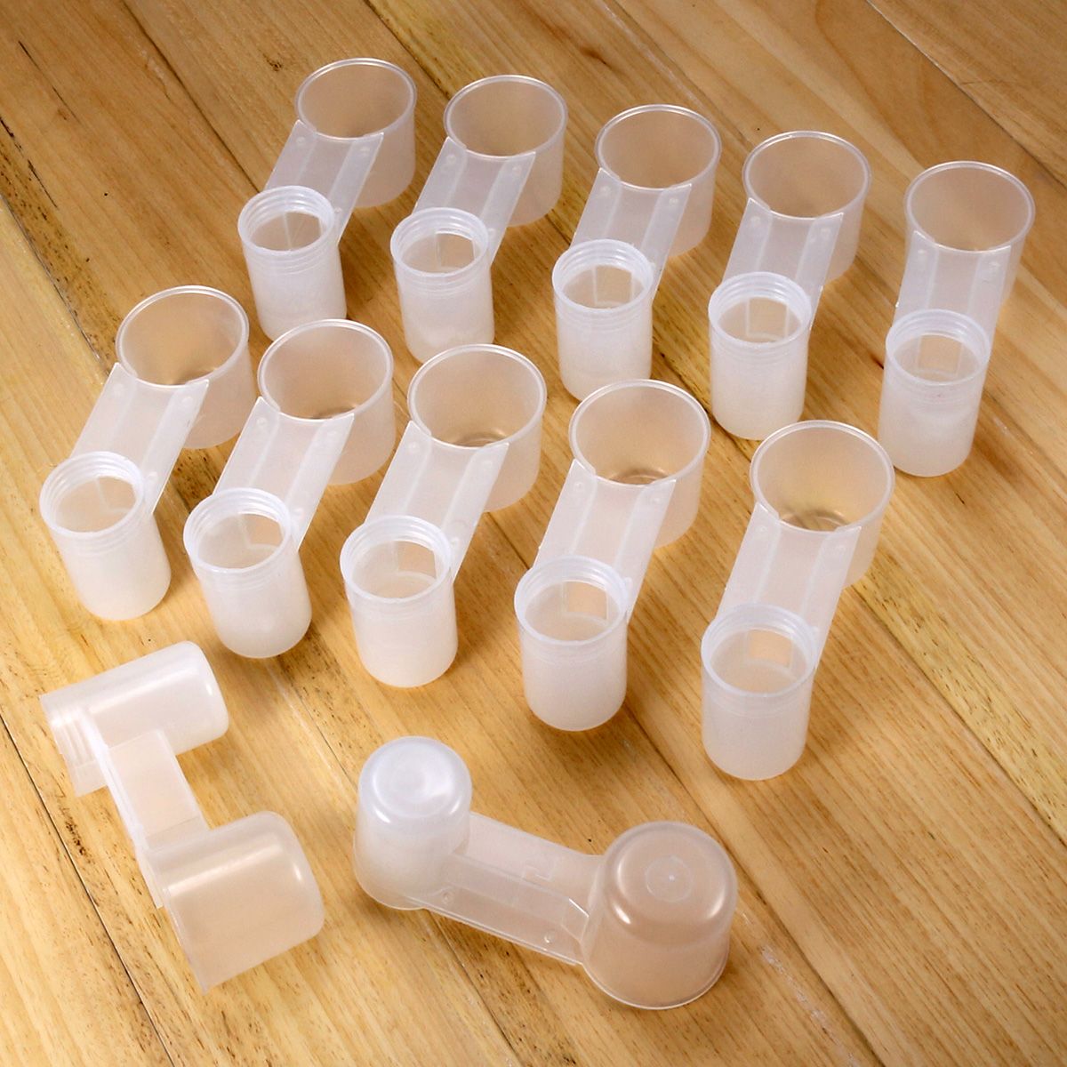 Lovely Pets 12pcs Plastic Water Bottle Bird Feeder Drinker Cup For Dove Chicken Pigeon