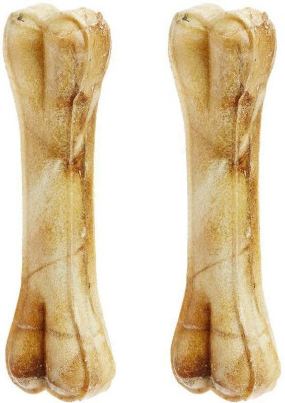 SAWAY Export Quality Digestible Calcium Treat Natural Bones 5 inch 2 pcs Chicken Dog Chew  (2, Pack of 2)