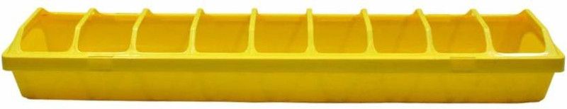 Taiyo Pluss Discovery Chicken Food Feeder, Size: (51X10X6 cm) (LXWXH), Poultry Trough Food Feeding Tray with Holes, Poultry Chicken Feeder Trough Tool Farming Tool, Suitable for Hen, Chick (Yellow) Common Bird Feeder  (Yellow)