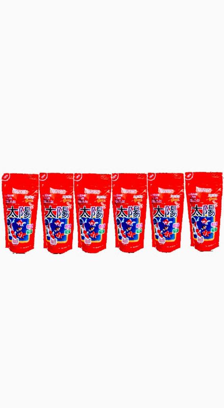 TAIYO taiyo grow fish food 100g mega combo 6 pouches Oats, Meat, Chicken, Liver, Prawn, Mealworm, Crab, Shrimp, Fish 0.1 kg (6x0.02 kg) Dry New Born, Young, Adult Fish Food
