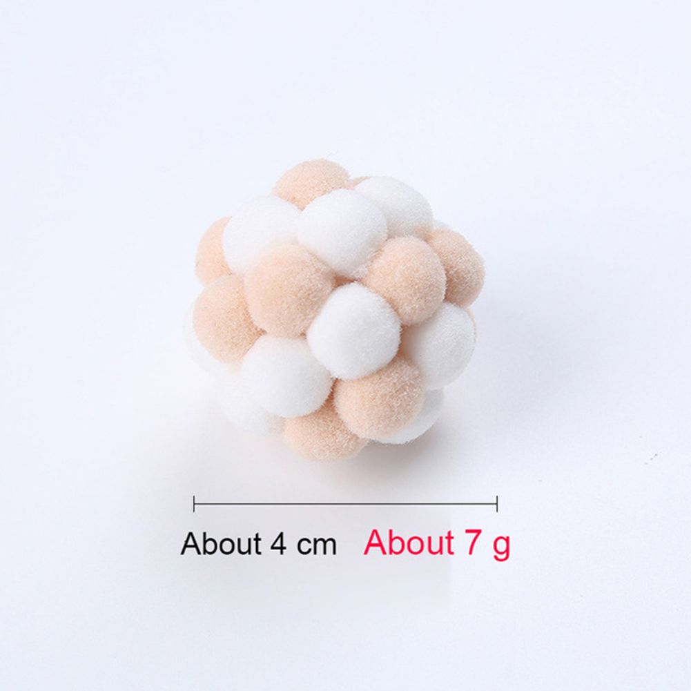 Plush Pet  Supplies  Small oy 4cm Diameter Handmade Bell Ball Multicolor Optional active oy color:Christmas color
