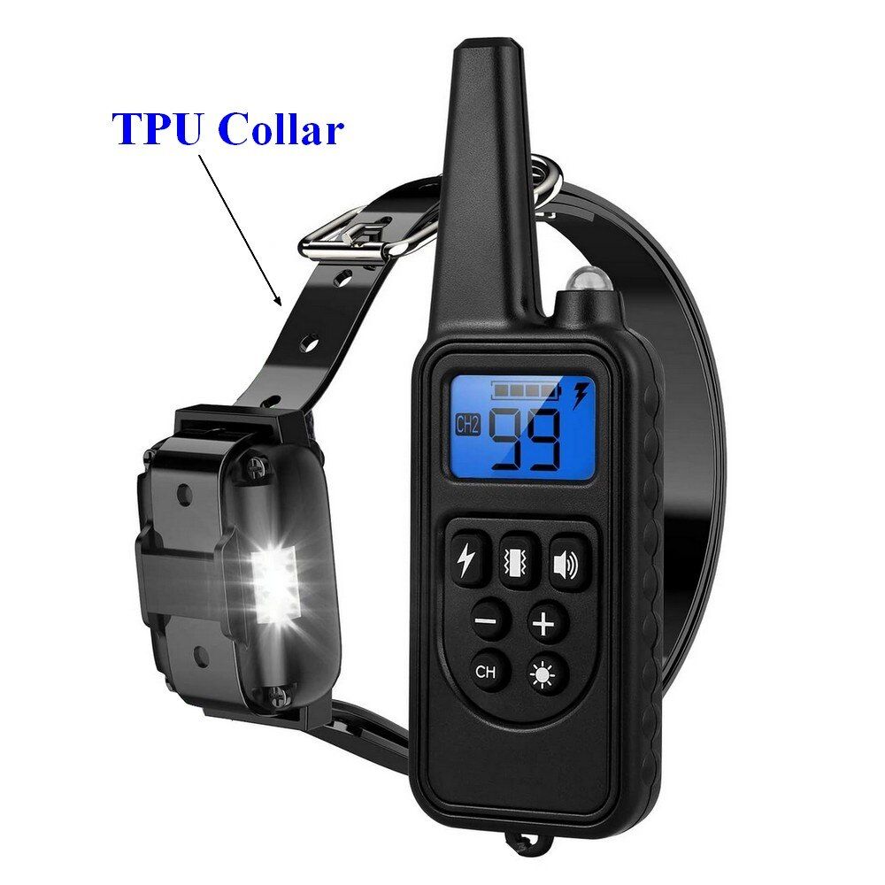 Training Collar  Shock Collar Remote Waterproof Rechargeable  Collar with Vibration Beep Shock Modes TPU collar  1