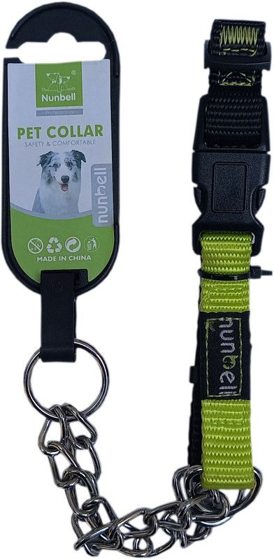 Pet Needs Adjustable Strong Buckle Nylon Choke Collar For Small Dog/Puppy-15mm-Light Green Dog Choke Chain Collar  (Small, Light Green)