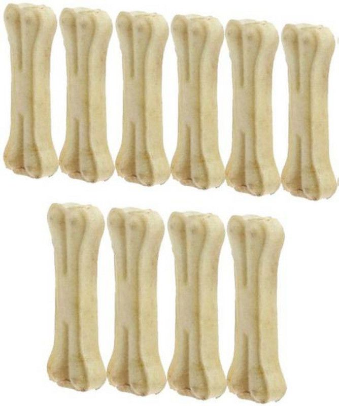 loveingpets 6 Inches Rawhide Pressed Flavor Dog Calcium Treat Bones for Puppy Chicken Dog Chew (500 G Pack Of 1) Chicken Dog Chew  (500 g, Pack of 1)