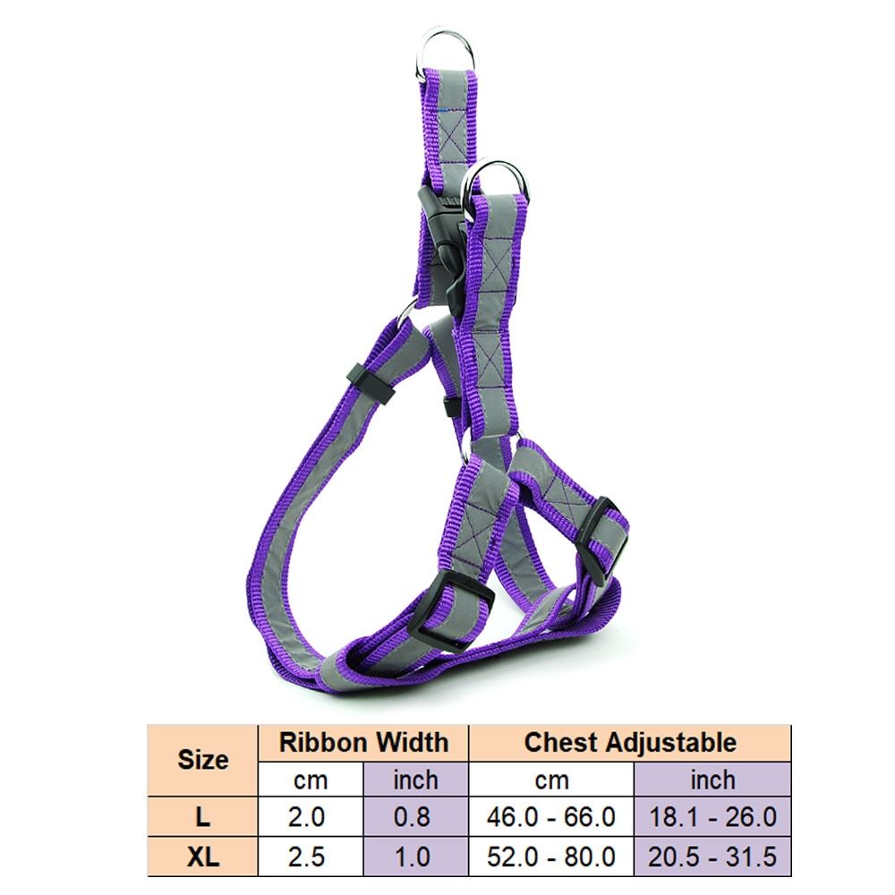 Adjustable Harness Leash Reflective Nylon Harness Leash for Large s Running Walk Outdoor Srts