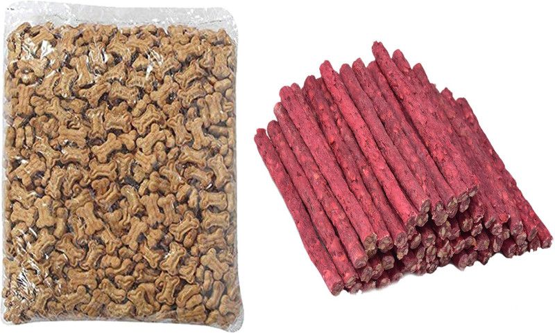 Paaltu Dog Food(1 kg Chicken Biscuit + 1 Kg Mutton Munchy Stick) Chicken Dog Treat  (2 kg, Pack of 2)