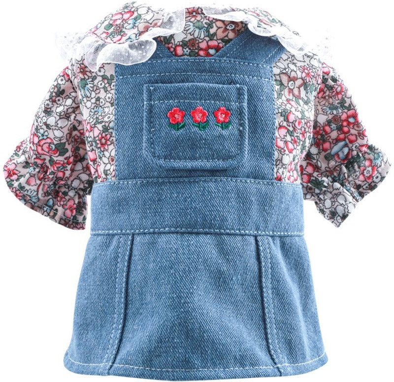 KUTKUT Frock for Dog, Cat  (Blue)