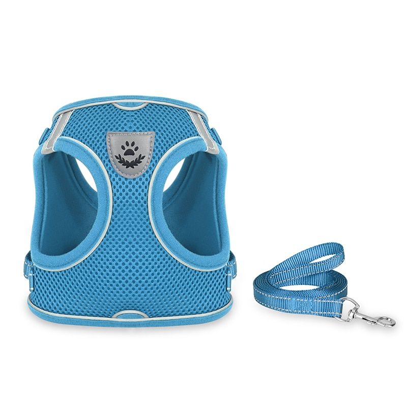 Small  Harness with Leash Summer Pet Adjustable Safety Reflective Vest ng Lead for Puppy Mesh Harness for meranian