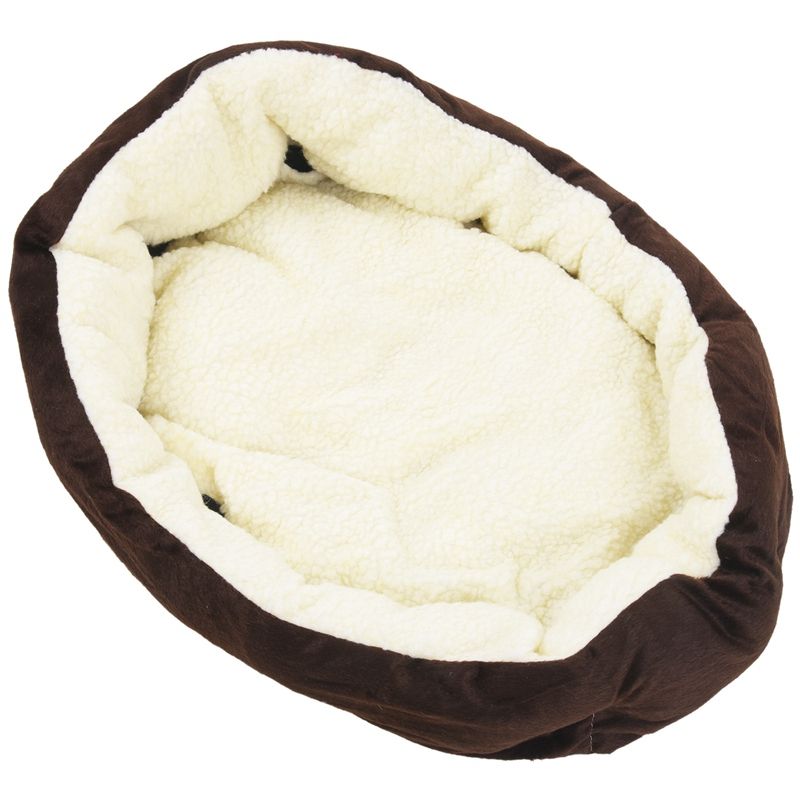 Cart Basket Niche removable cushion House Bed For Dog Cat Pet Size S 46*42*15cm COFFE