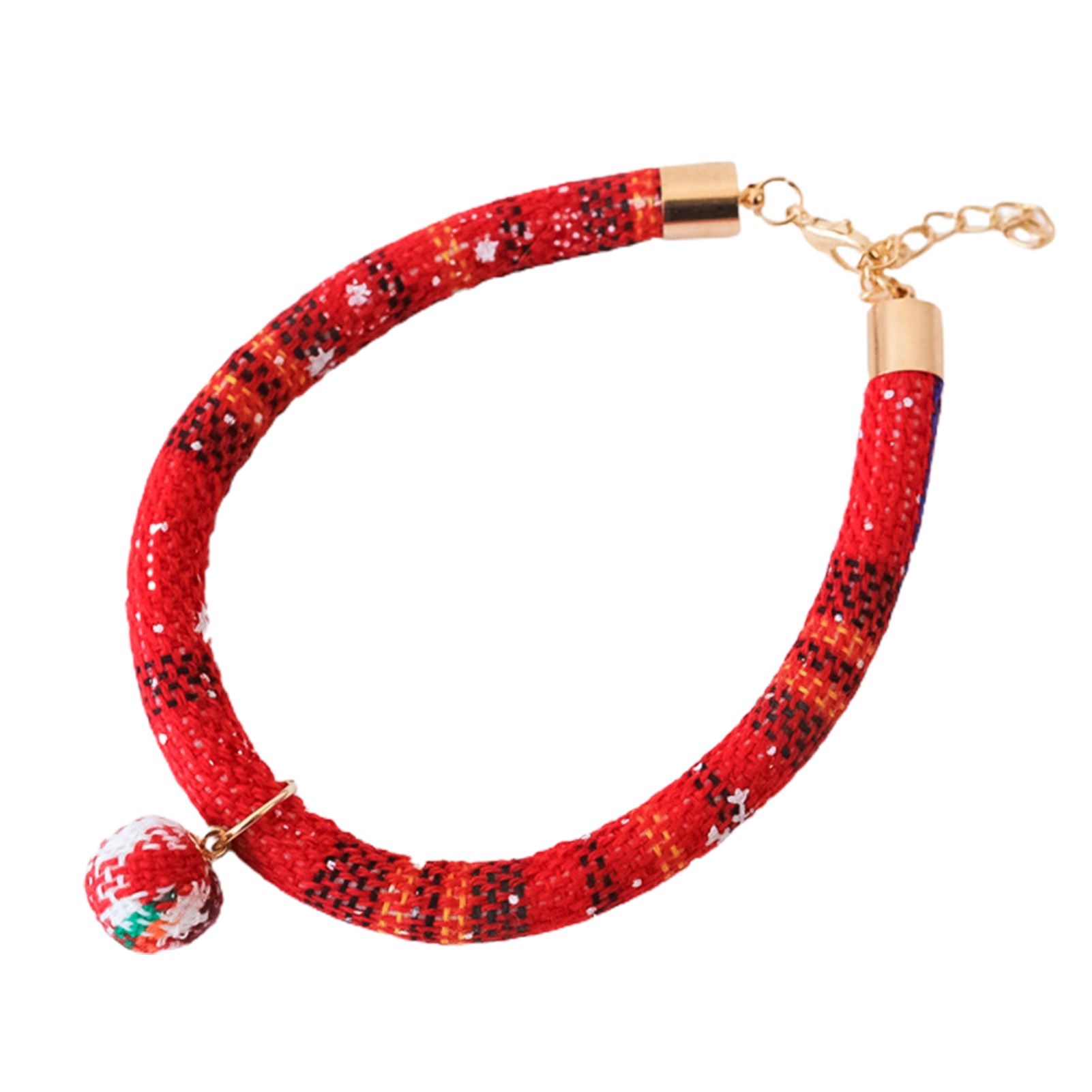 Bells Collar Festival Ambience Lovely Cat Collar with Xmas Themed Pendant