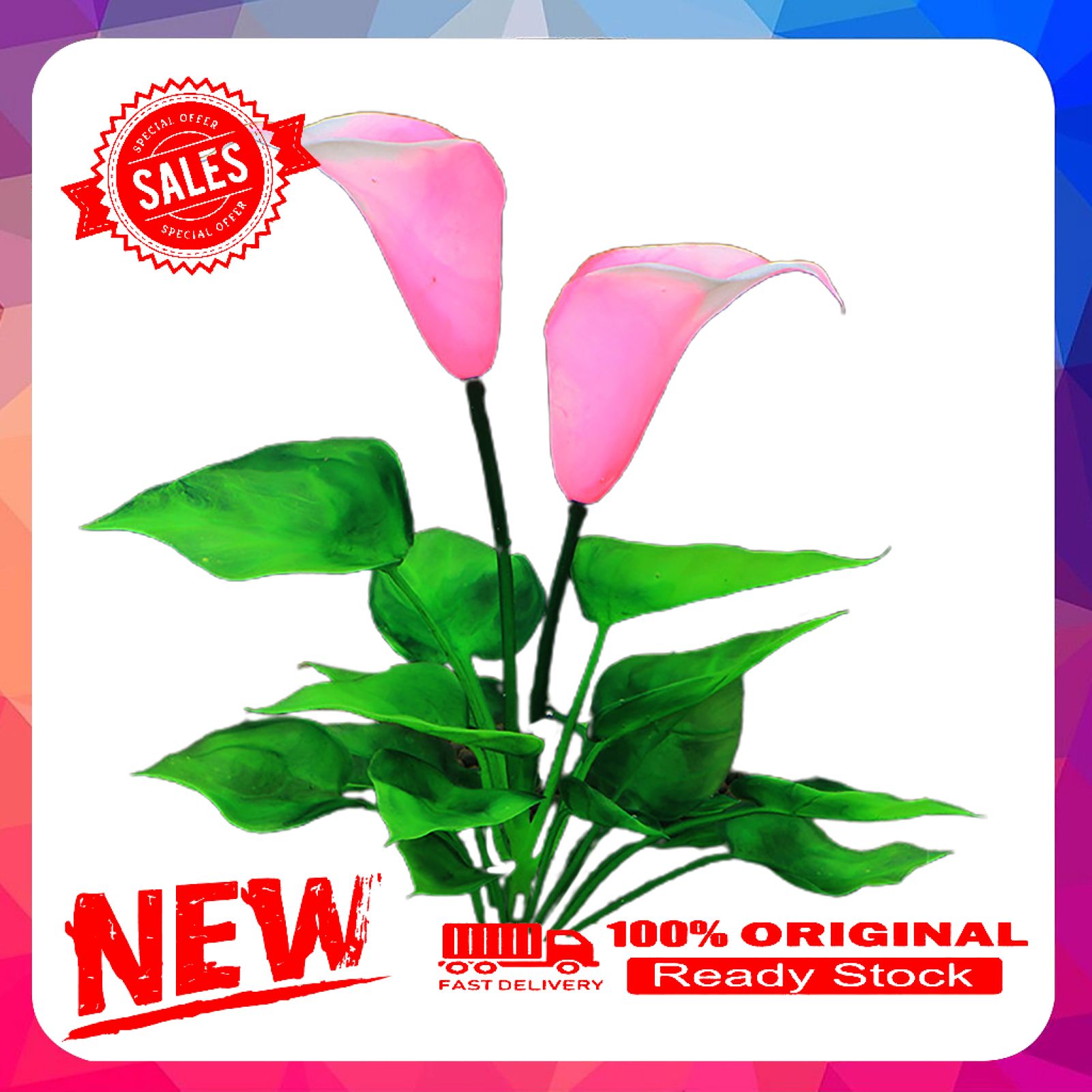 Miss cherry Aquarium Ornament Fadeless Aquatics Accessories Bright Color Simulation Flower Landscape Decor for Home