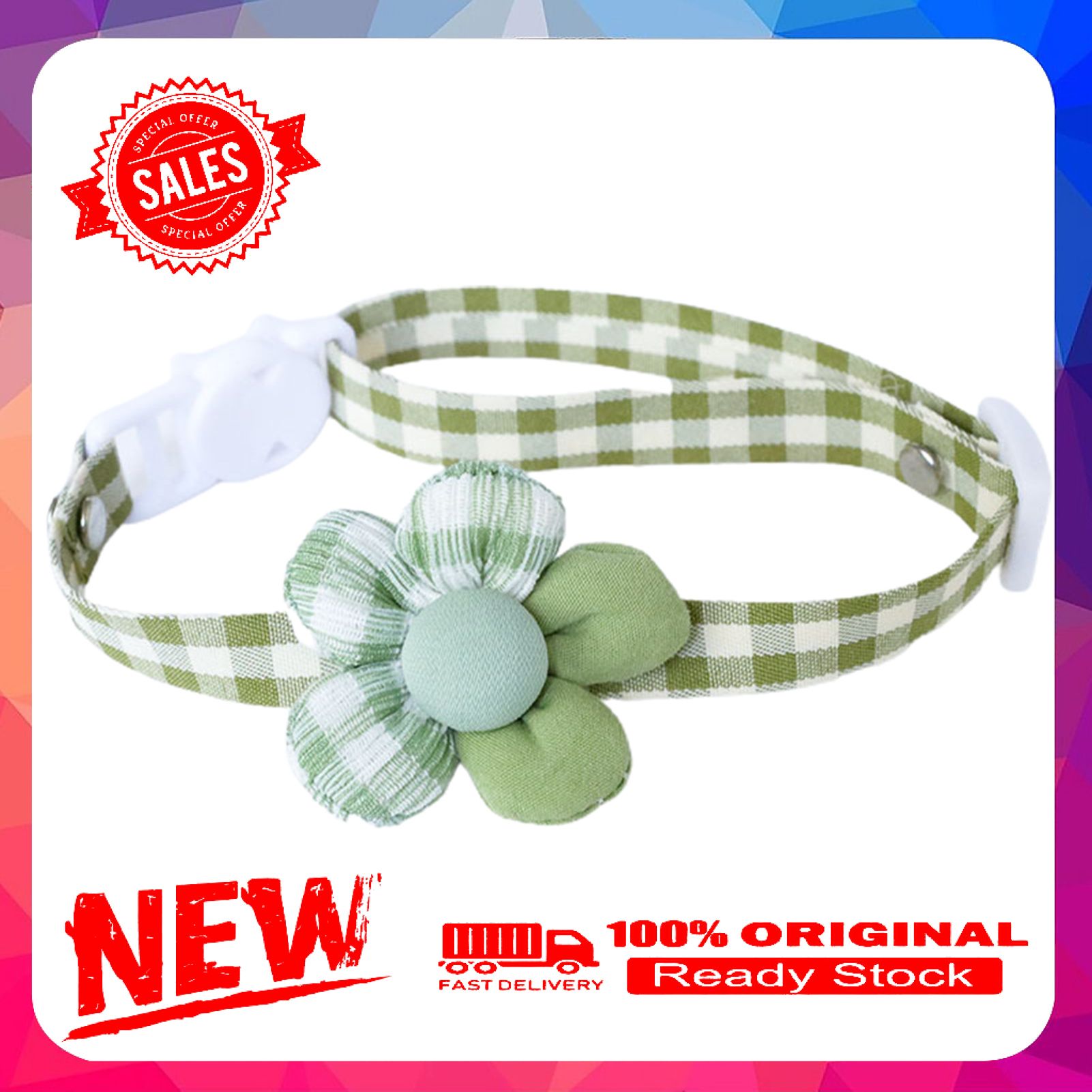 Miss cherry Pet Collar Plaid Pattern Holiday Dress Up Adjustable Dogs Kitten Festival Decorative Mute Collar for All Seasons