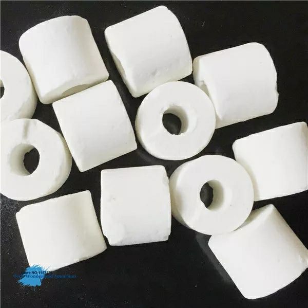 White Ceramic Rings For Fish Tank 250g