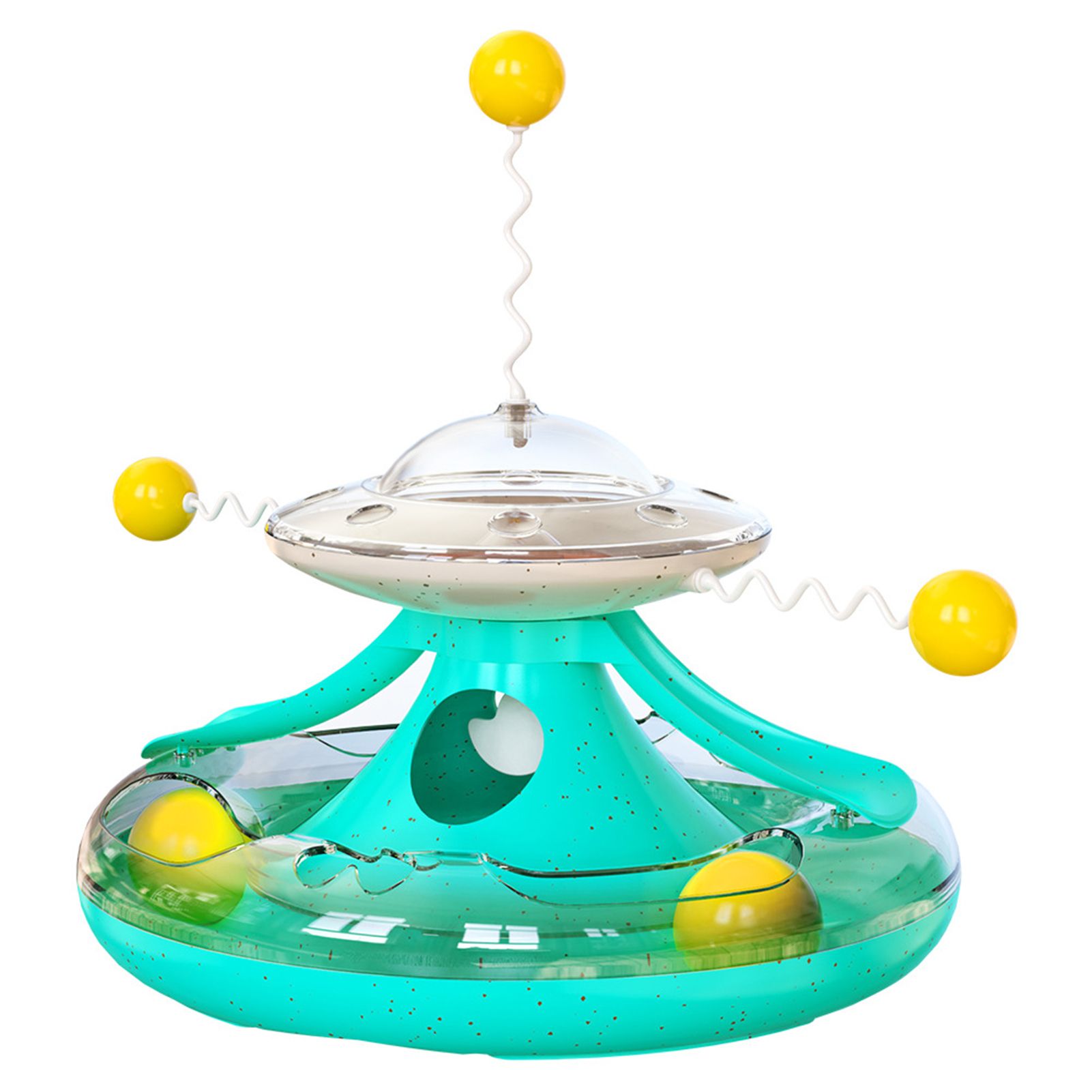 Cats Toy Rotating Interaction ABS Pet Kitten Turntable Toy for Pet Accessories