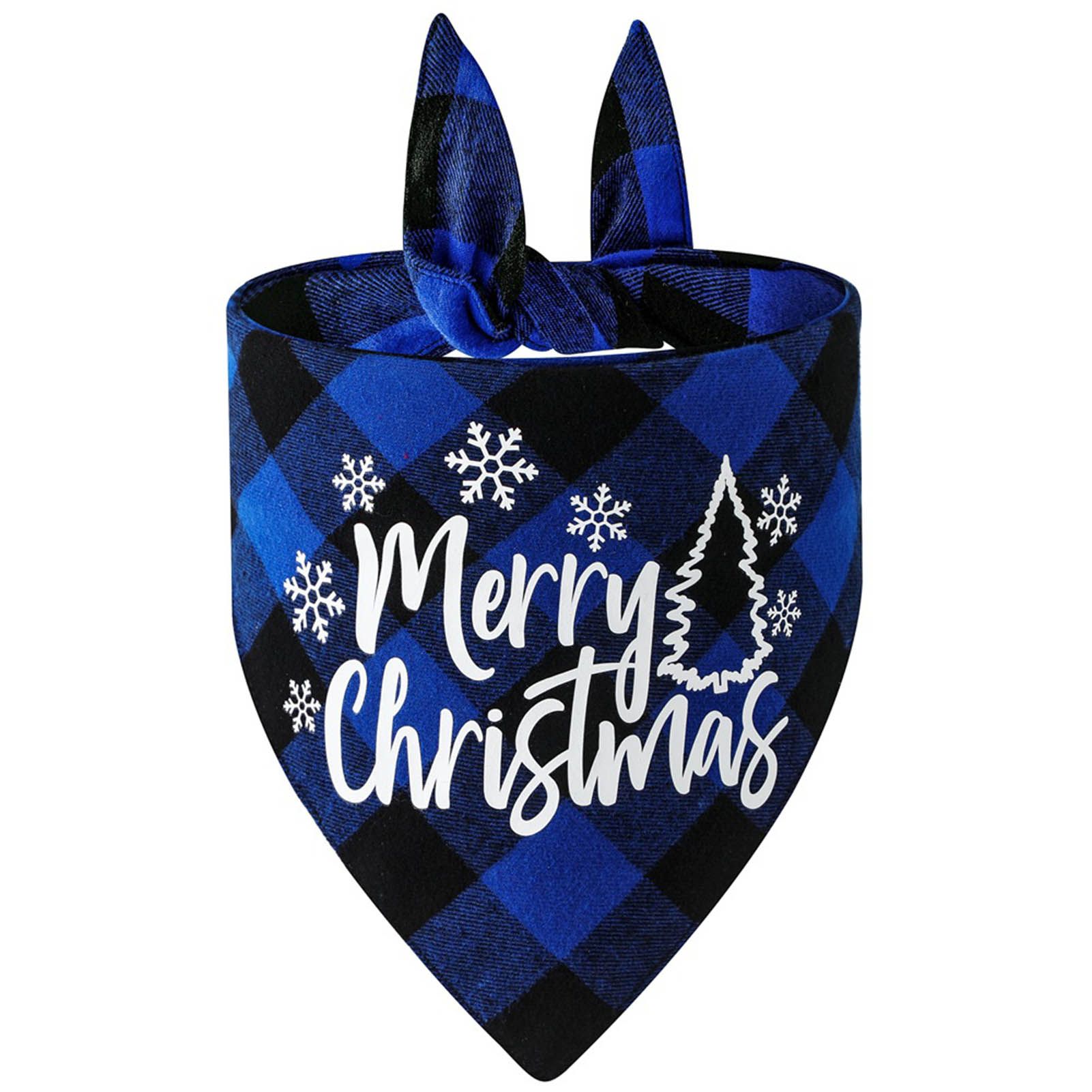 Dog Scarf Christmas Series Pattern Puppy Triangle Saliva Towels