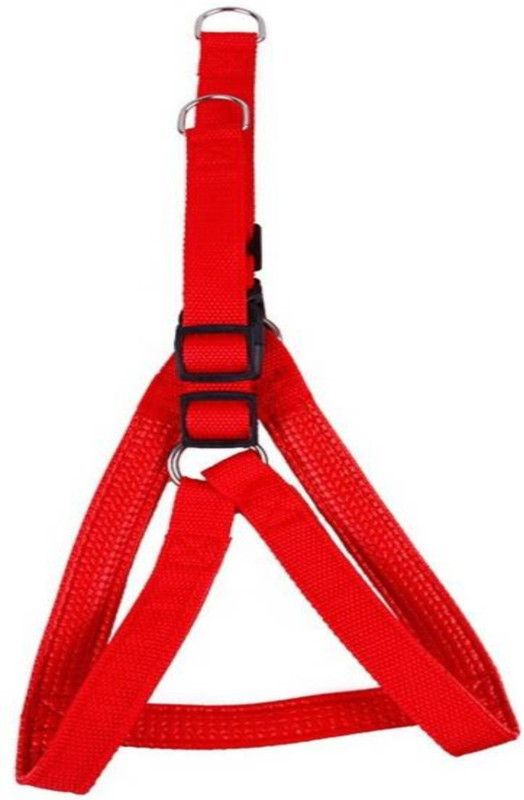 S.Blaze RED BODY CROSS COLLAR BELT Dog Everyday Collar  (Medium, MULTI COLOR)