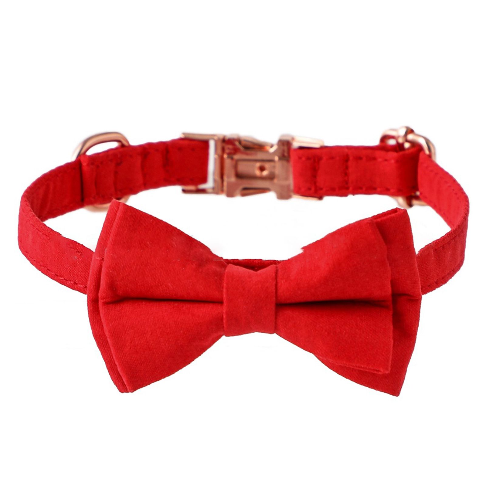Pet Bow Collar Strong Pure Color Dogs Cat Breakaway Collar