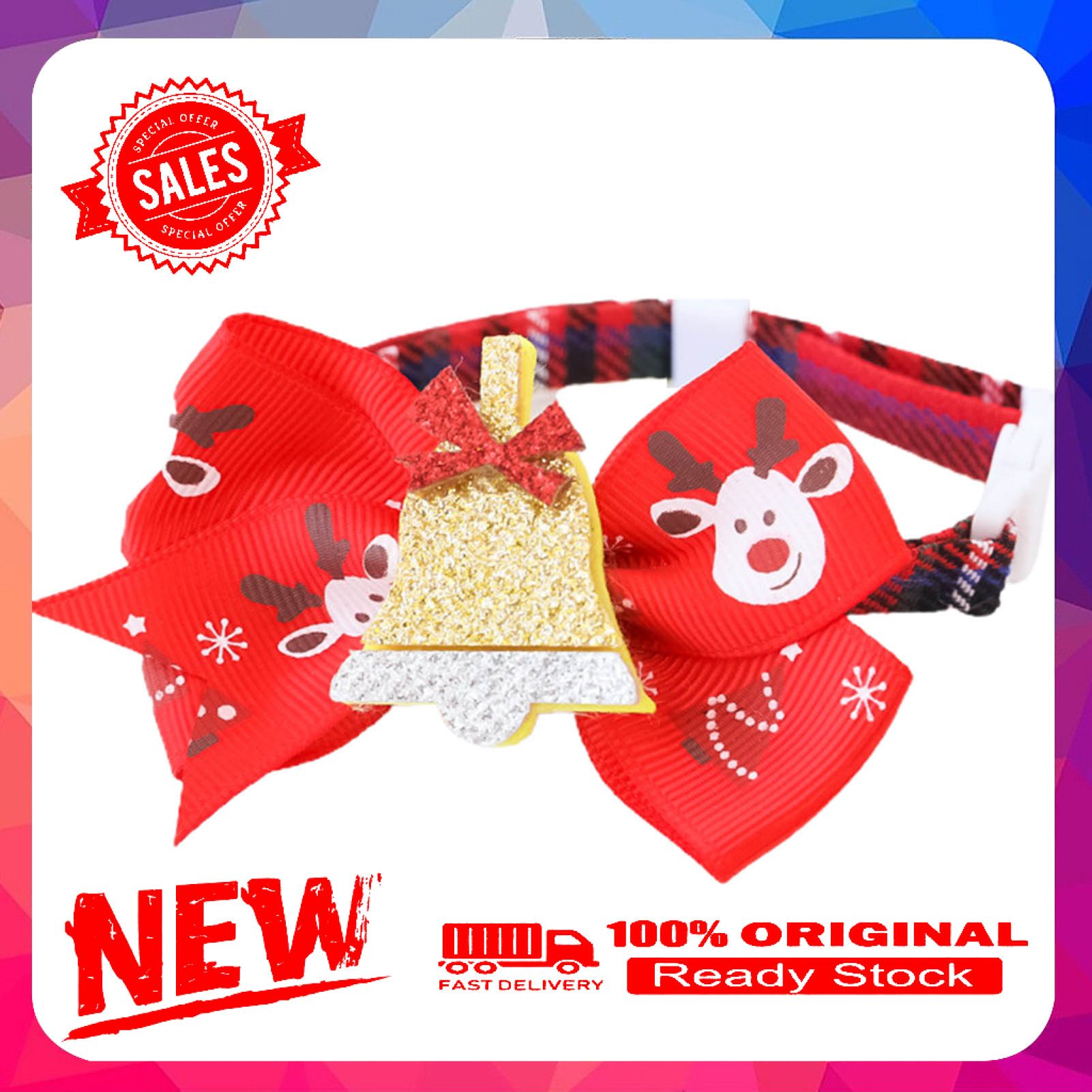 Miss cherry Pet Collar Christmas Elements Holiday Dress Up Adjustable Kitten Festival Decorative Collar Pet Supplies
