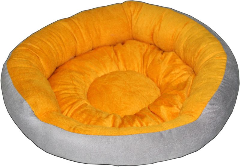 RK PRODUCTS S gry_yellow_round L Pet Bed  (Yellow)