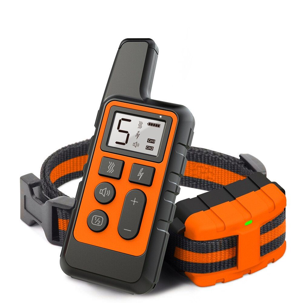 Pet  Collar IP7 Waterproof Remote Control  Device Charging LCD Display Training Electric Shock  Collar for All Size we