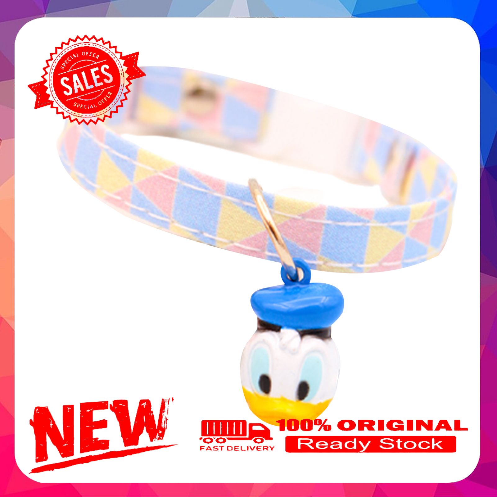 Miss cherry Pet Collar Cartoon Animal Pendant Adjustable Fabric Decorative Dog Necklace for Daily Life