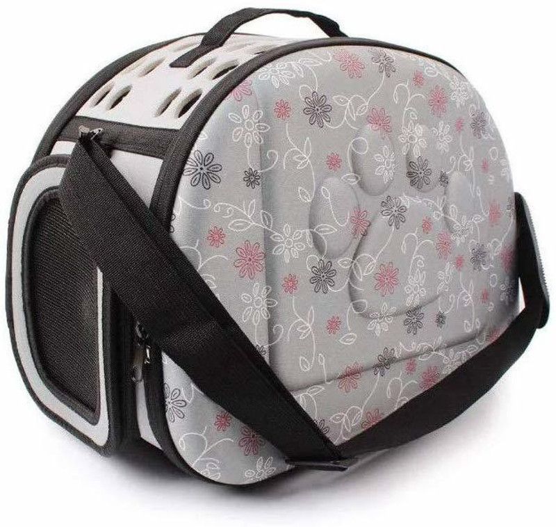 SRI Beige Pet Crate Pet Transport Carrier Bag for Small Dogs Puppy Kittens, Grey Basket Pet Carrier  (Suitable For Cat, Dog)