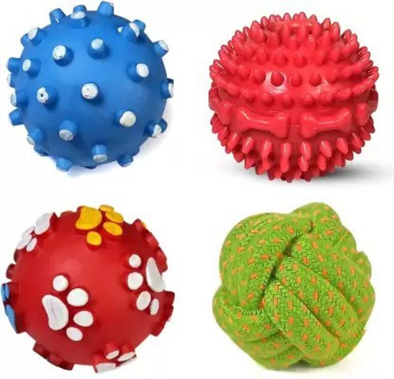 jazzyhood Rubber, Cotton Ball, Fetch Toy, Tug Toy, Training Aid For Dog & Cat