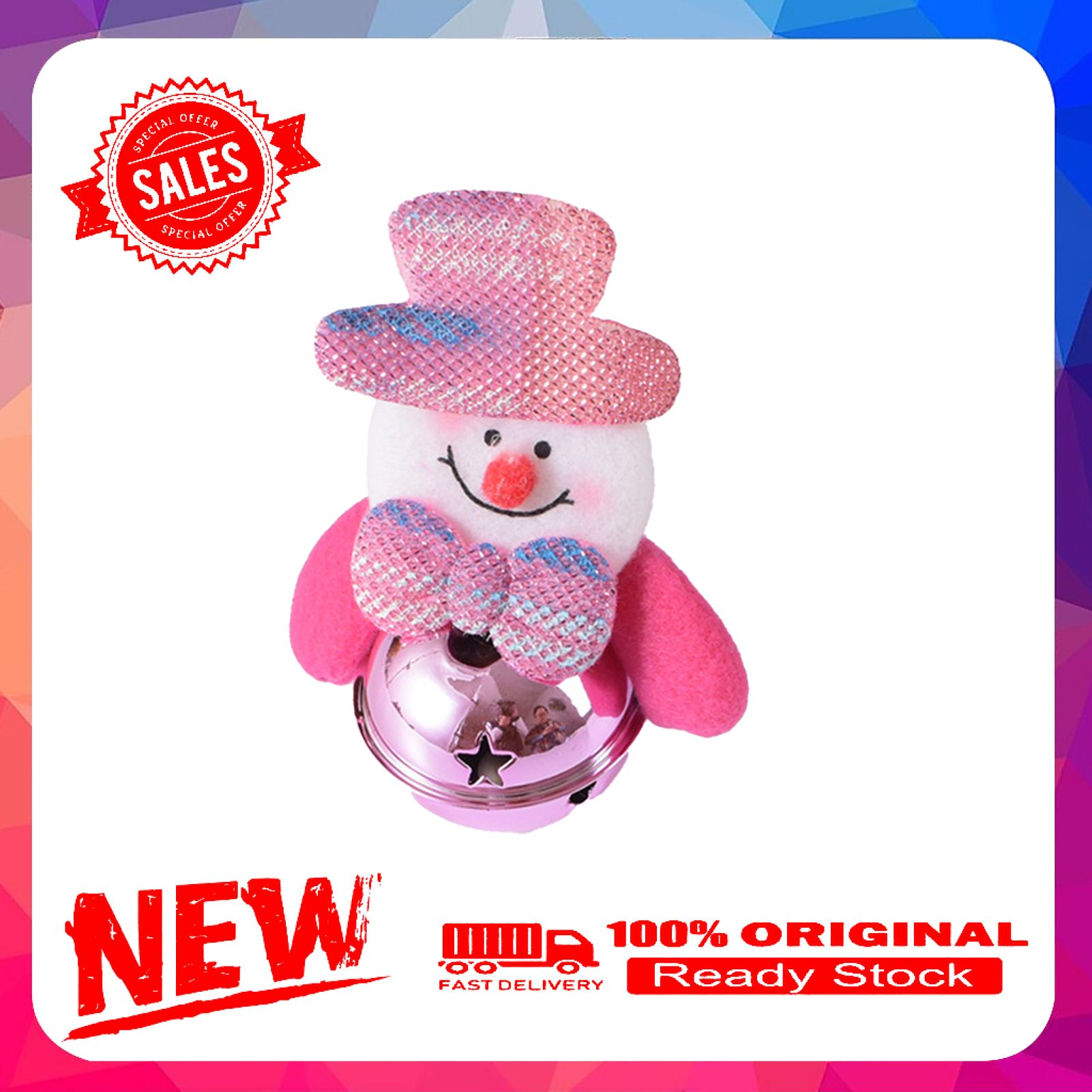 Vist Fox Cat Toy Plush Interactive Christmas Pet Bell Toy Supply for Holiday
