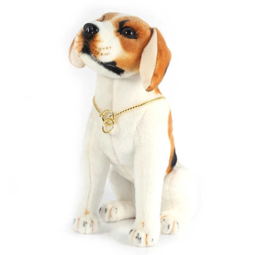 Double Rings Design Dog Choke Collar Metal Training 2 Colors Durable for Pets Dogs