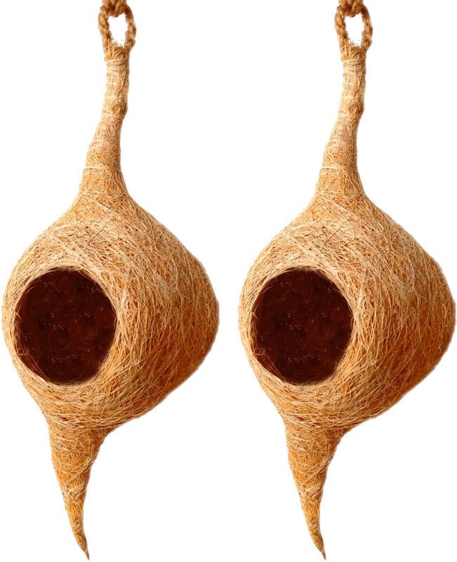 LIVEONCE hanging nest pack of 2 Bird House  (Hanging)