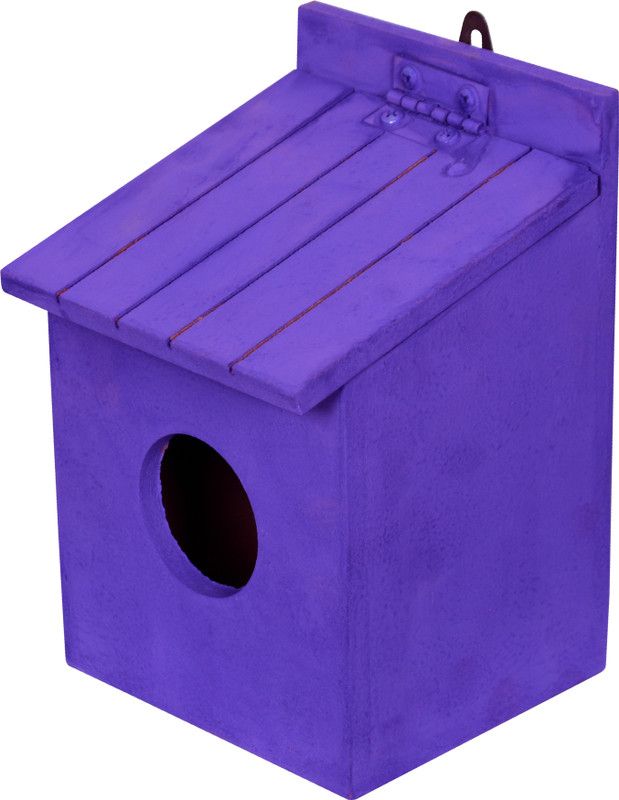 Cket Bird House Nest & breeding Box Handmade Openable Roof Bird Cage 13 x 11 x 18 cm Bird House  (Hanging)