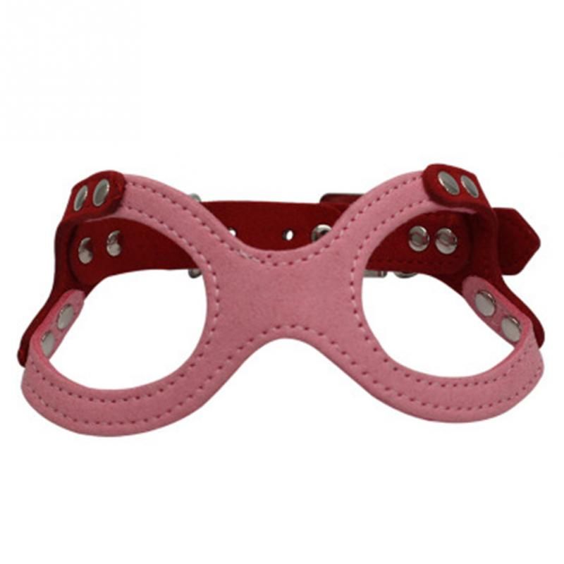 Harness Soft Suede Leather Small Pet For Puppies Chihuahua Yorkie Red Pink Black Adjustable Chest S Band Suppliers