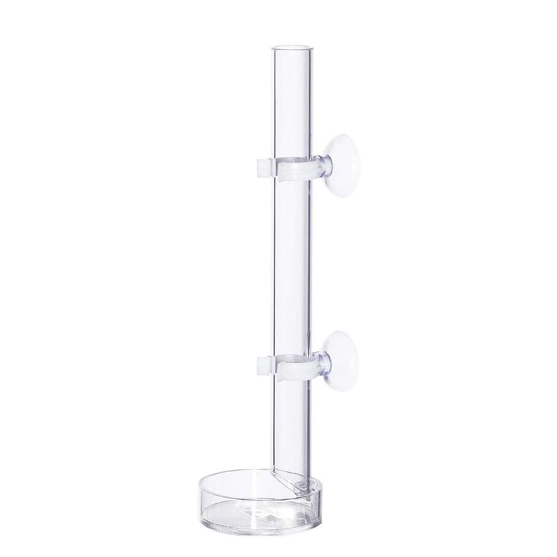 35cm Acrylic Shrimp Feeder Tube Feeding Dish Bowls for Fish Tank Aquarium Shrimp Fish, with 2 Suction Cups
