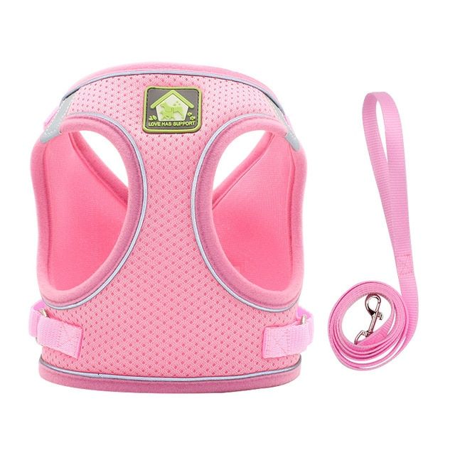 Adjustable  Collars and Harnesses Set Reflective Pet Harnesses Vest Mesh for Small Medium  Breathable  Accessories
