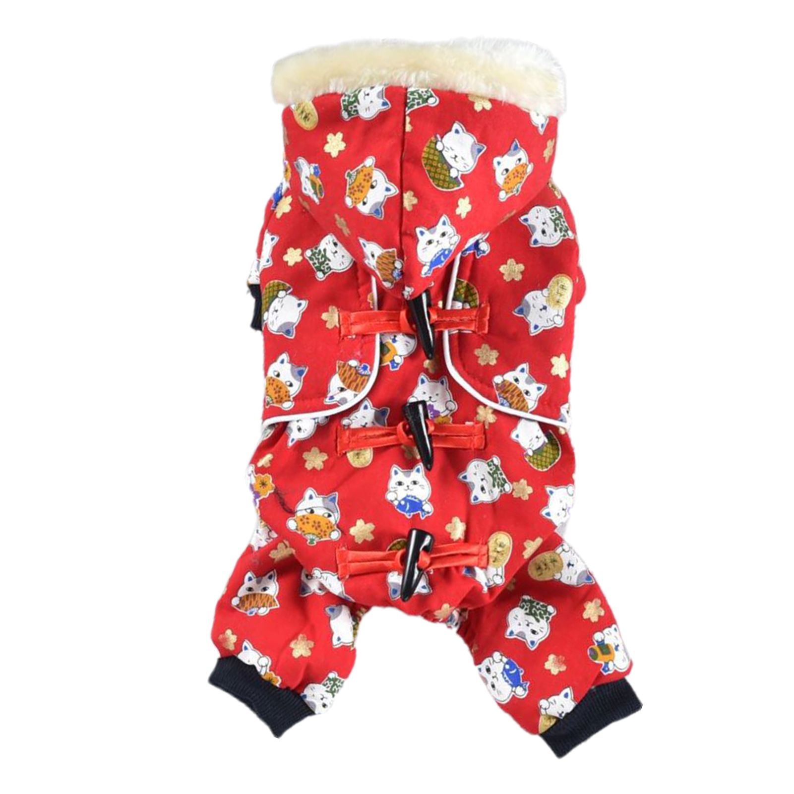 Pet Bodysuit Elastic Cuffs Cute Dogs Cotton Clothes Costume