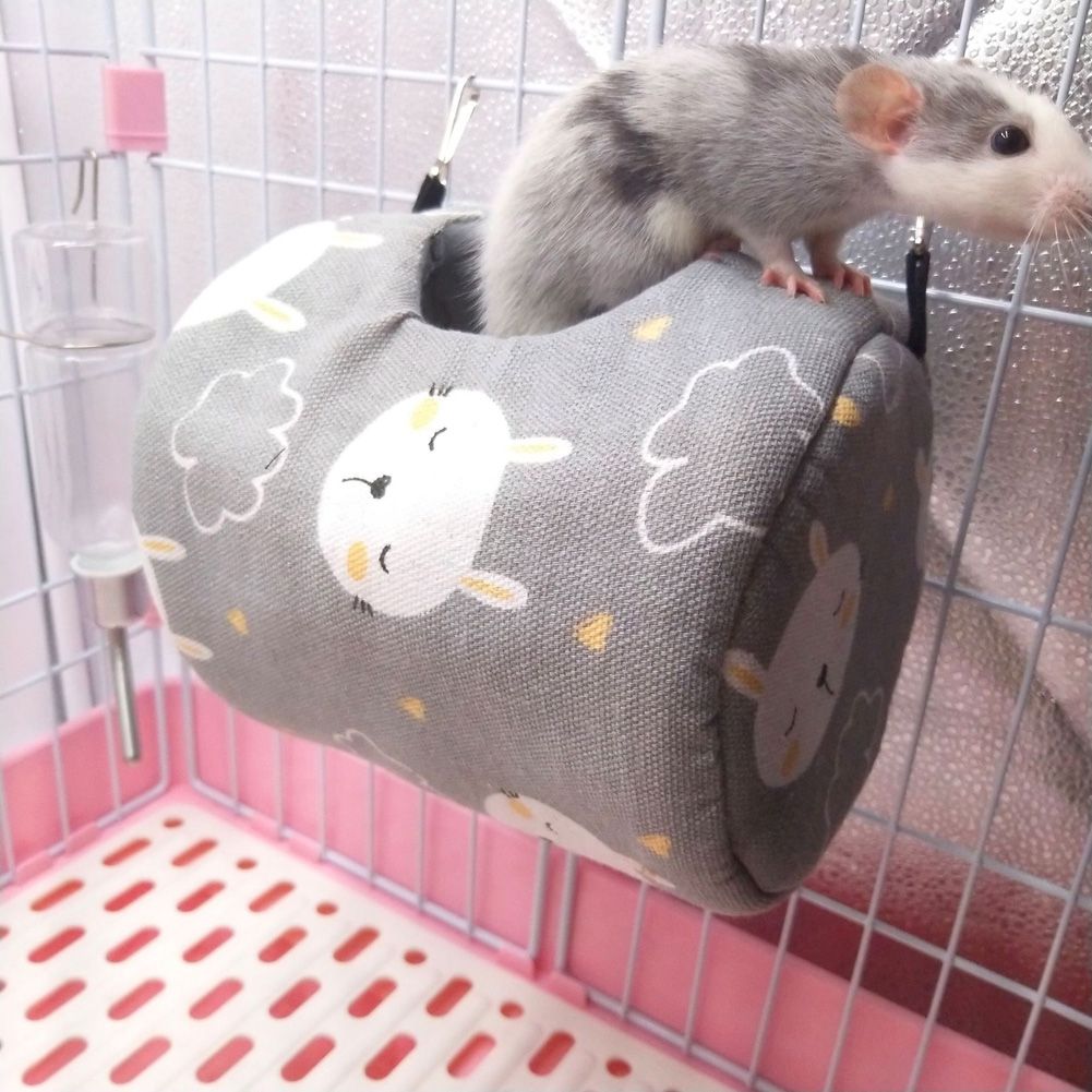 uinea  Hanging Warm House Portable Easy Clean Nest Hamsters Sleeping Bed with Cartoon Pattern Printed