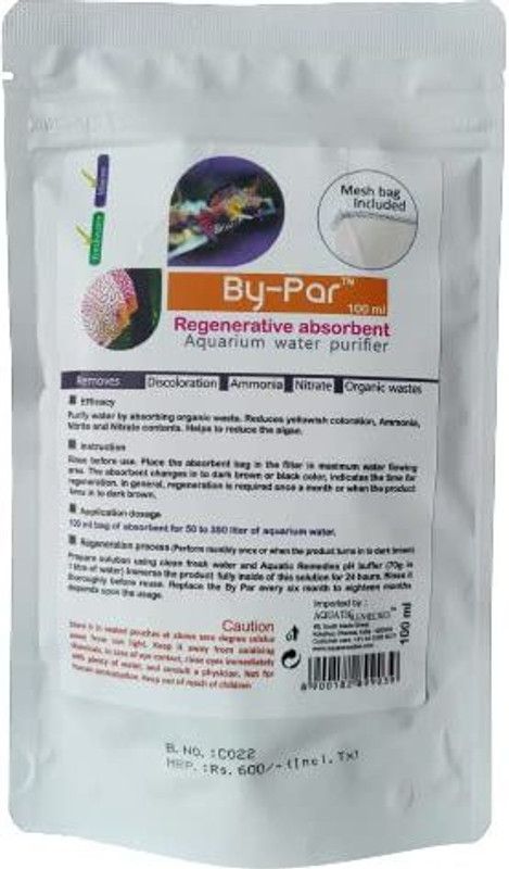AQUATIC REMEDIES by-Par, 100ML Regenerative Absorbent Aquarium Water Purifier Undergravel Aquarium Filter  (Biological Filtration for Salt Water and Fresh Water)