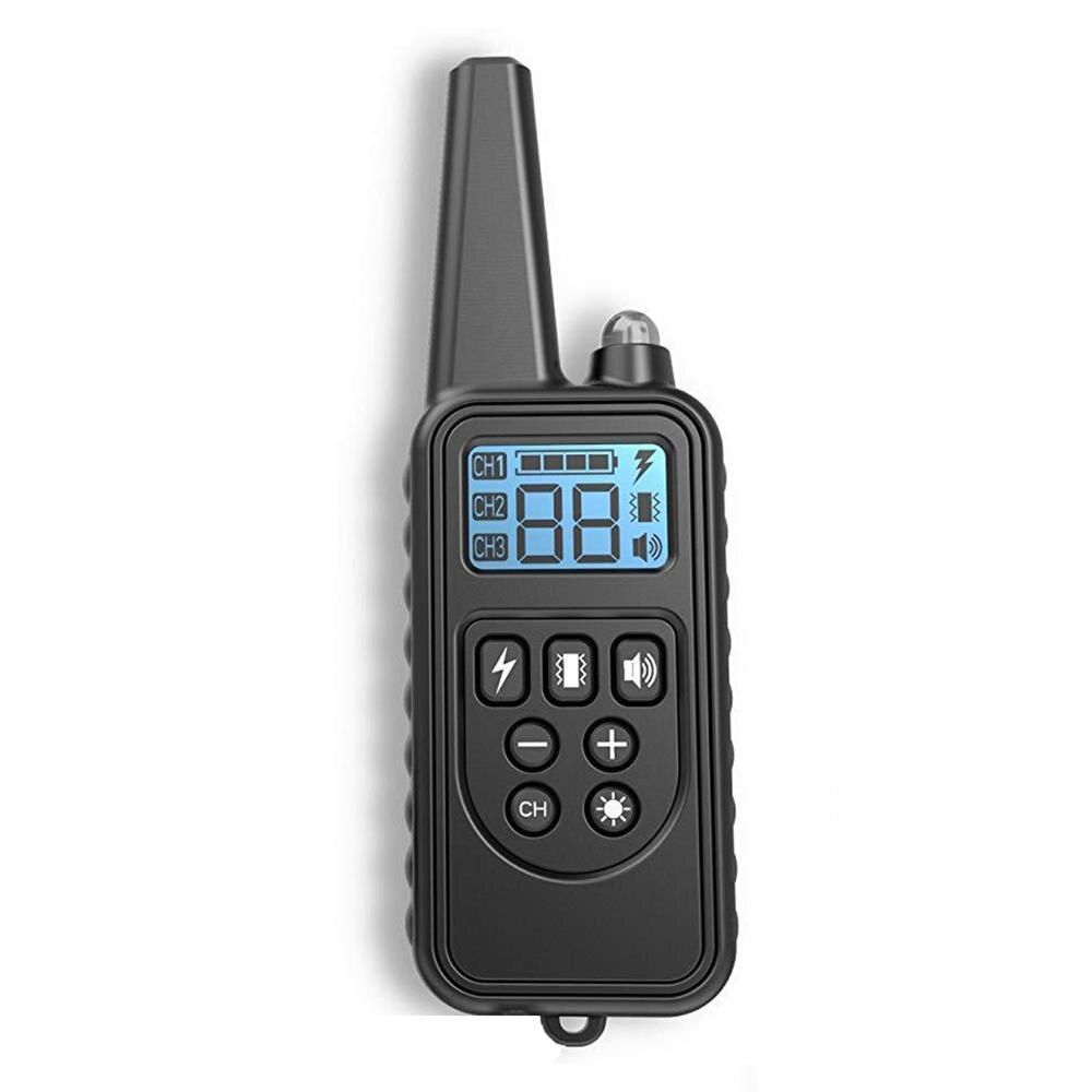 Pet 800m Electric  Training Collar Pet Remote Control Waterproof Rechargeable with LCD Display for All Size Bark-stop Collars Transmitter