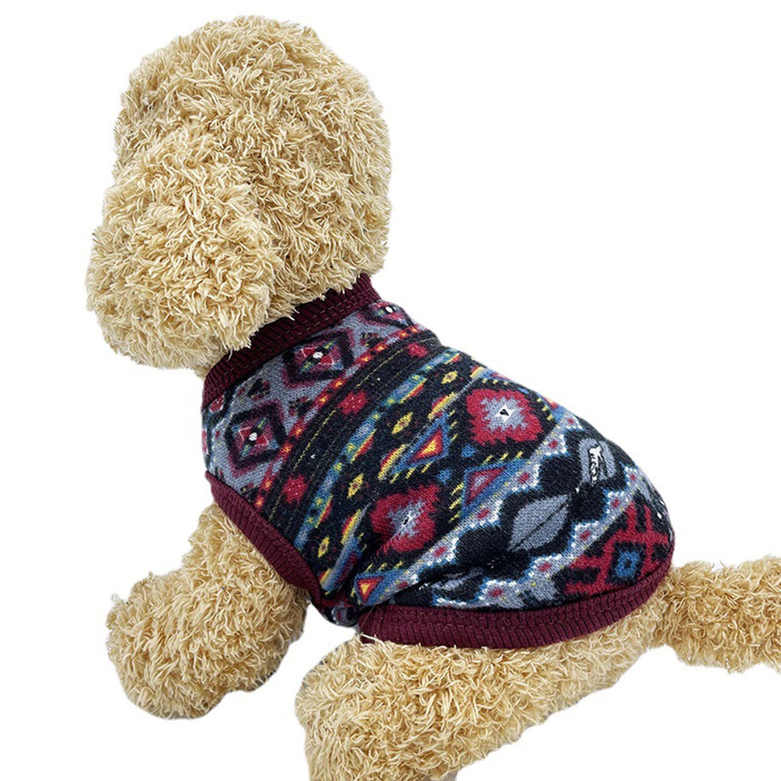 Dog Sweater Eye-catching Small Dogs Cats Winter Warm Sweater