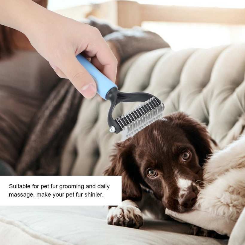 Pet Dog Cat Fur Hair Knot Cutter Rake Removal Comb Brush Grooming Tool