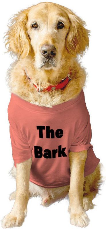 RUSE T-shirt for Dog  ("THE BARK AND THE BITE" Printed Tee Gift for Dogs(Salmon)XXL)